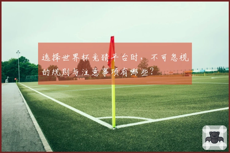 选择世界杯竞猜平台时，不可忽视的规则与注意事项有哪些？